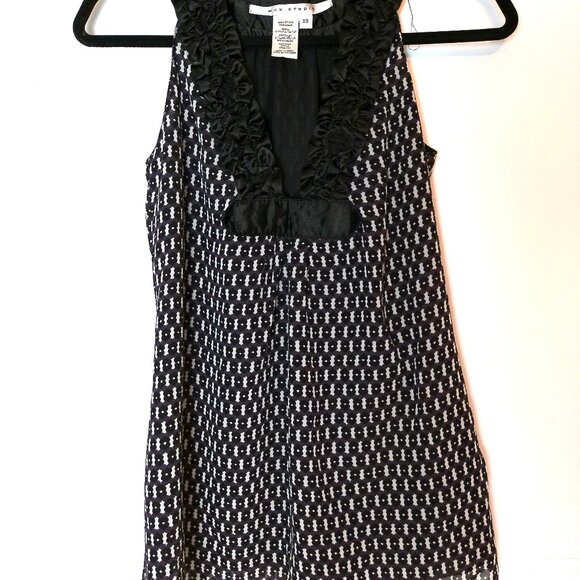 Blouse Sleeveless Top XS Max Studio chiffon shell - Picture 2 of 8